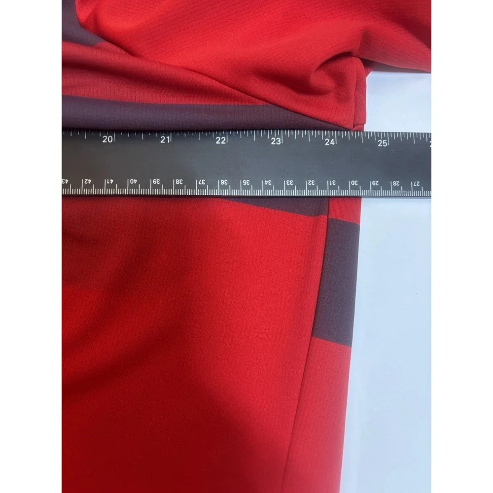 Adidas Shirt‎ Men USA Golf Climachill Red Blue Collared Polo XL Shirt Sleeve